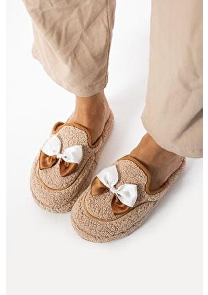 Bej Papyon Kışlık Kadın Terlik indirimleri