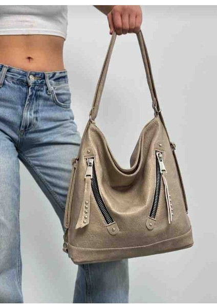 Eflanmoda Yumuşak Deri Kadın El Omuz ve Sırt Çantası fiyatları