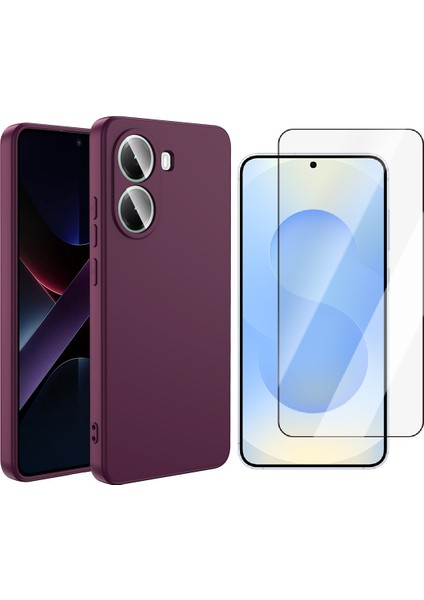 Xiaomi Poco X7 Pro Uyumlu Kılıf Vendas Mara Lansman Kapak + Cam Ekran Koruyucu