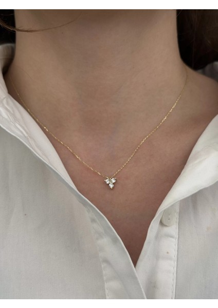 14 Ayar Altın 3 Taşlı Kolye 634 fiyatları