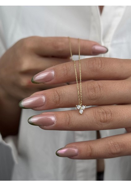 14 Ayar Altın 3 Taşlı Kolye 634 fırsatları