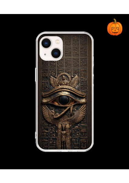 iPhone 15 Uyumlu Şeffaf Kılıf Antik Mısır 2 Tasarımlı