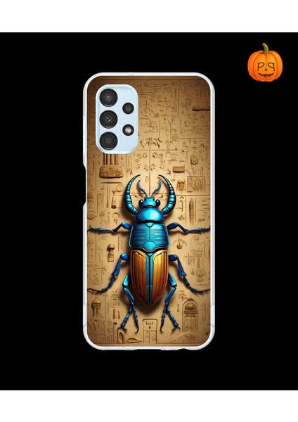 Samsung Galaxy A13 Uyumlu Şeffaf Kılıf Antik Mısır 3 Tasarımlı