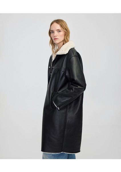 Suni Kürk Mix Deri Görünümlü Mont IW6250012092001 modelleri
