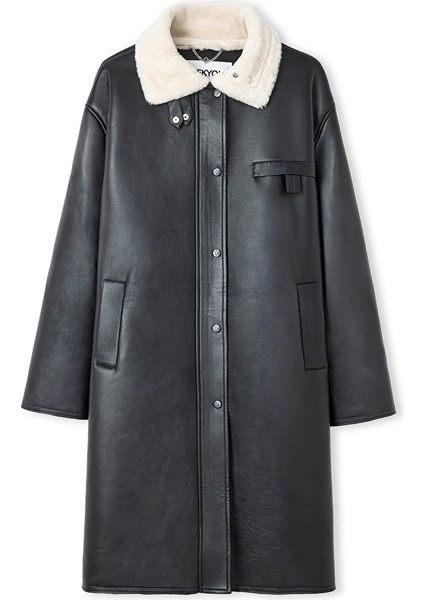 Suni Kürk Mix Deri Görünümlü Mont IW6250012092001 indirimleri