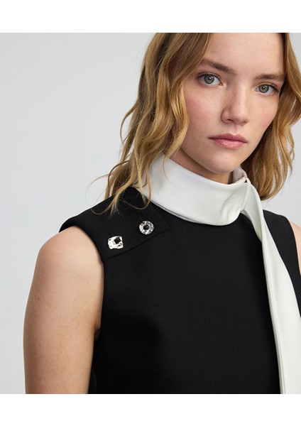 Düğme Aksesuarlı Colorblock Elbise IW6250002210001 modelleri