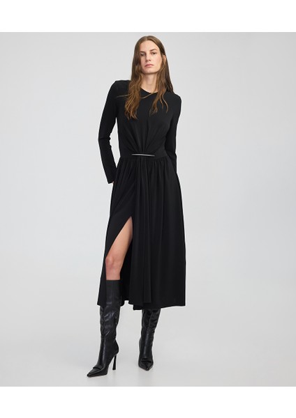 Metal Aksesuarlı Jarse Elbise IW6250002211001