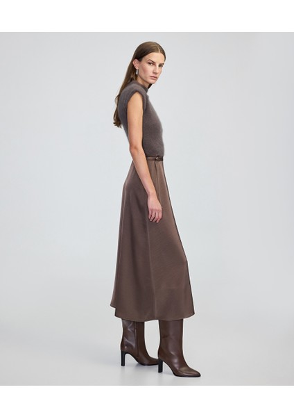 Ince Kuşaklı Kumaş Mix Elbise IW6250002216014 fiyatları