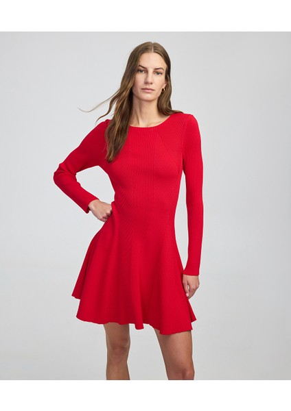 Volanlı Triko Elbise IW6250002227034