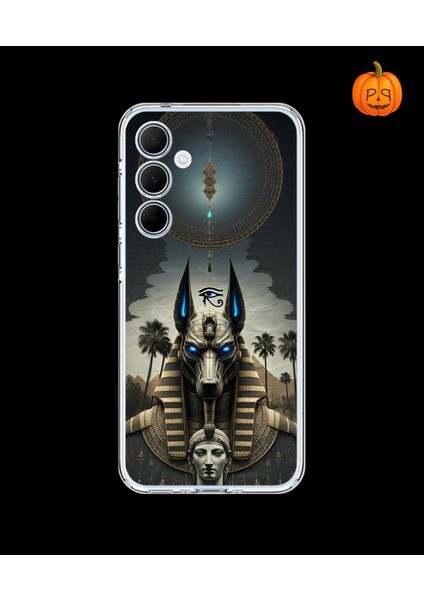 Samsung Galaxy A35 Uyumlu Şeffaf Kılıf Antik Mısır 5 Tasarımlı