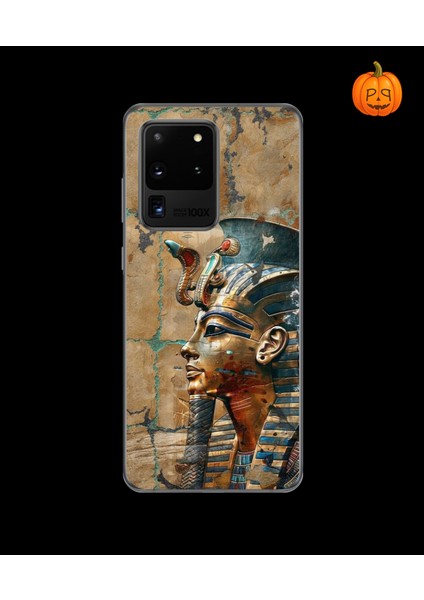 Samsung Galaxy S20 Ultra Uyumlu Şeffaf Kılıf Antik Mısır 6 Tasarımlı