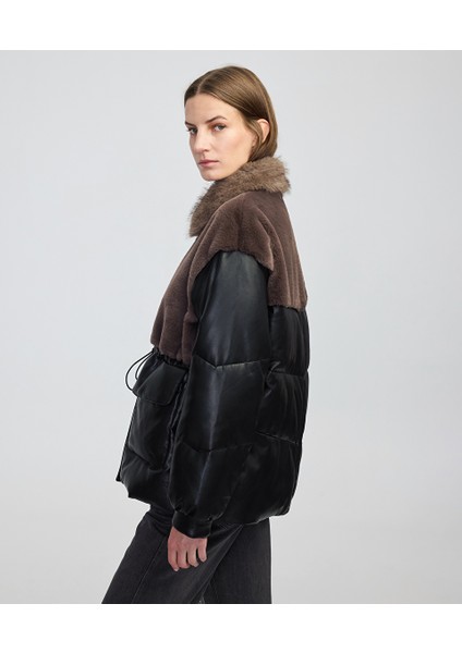 Suni Kürk Mix Ayarlanabilir Bel Şişme Mont IW6250012206001 modelleri