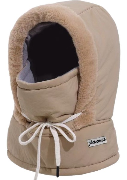 Dış Mekan Bisiklet Için Yünleme, Kalınlaştırılmış, Isıtıcı, Rüzgar Geçirmez ve Soğuktan Koruyan Boyunlu Pamuklu Şapka (Yurt Dışından)