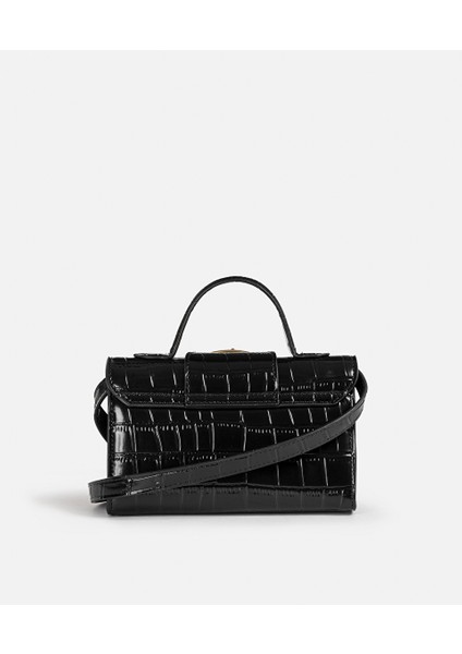 Timsah derisi görünümlü metal tokalı çanta IW6250052059001 indirimleri