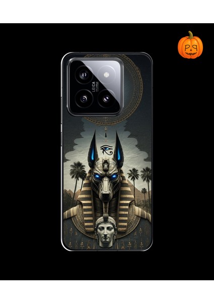 Xiaomi Mi 14 Uyumlu Şeffaf Kılıf Antik Mısır 5 Tasarımlı