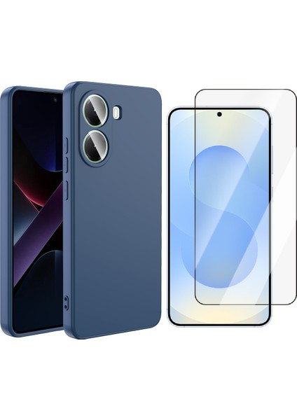 Xiaomi Poco X7 Pro Uyumlu Kılıf Vendas Mara Lansman Kapak + Cam Ekran Koruyucu