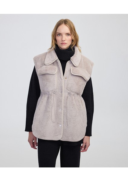 Ayarlanabilir Bel Suni Kürk Yelek IW6240012215055