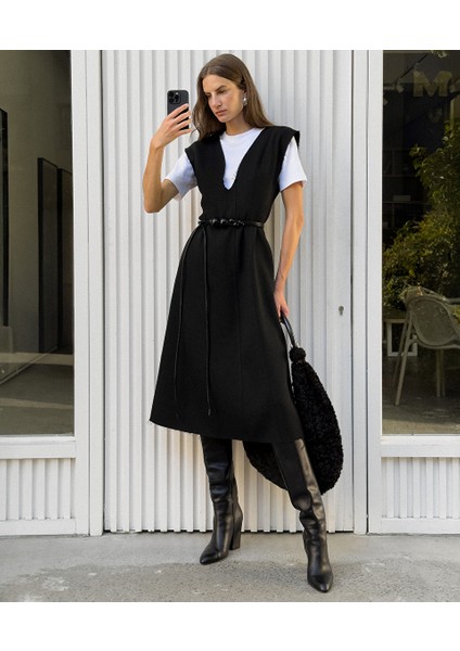 Çift Parça Colorblock Elbise IW6250002200001