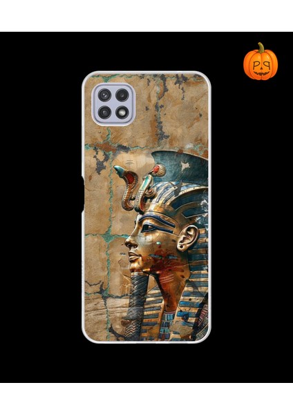 Samsung Galaxy A22 Uyumlu Şeffaf Kılıf Antik Mısır 6 Tasarımlı