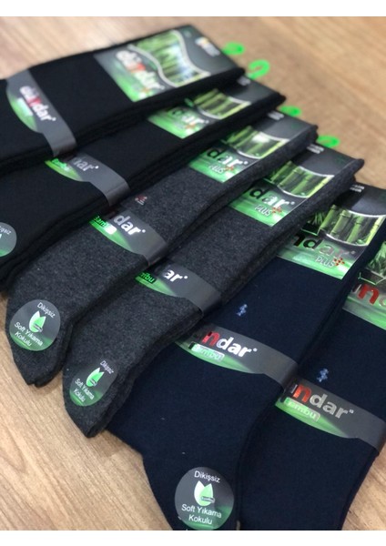 6 Lı Dündar Bambu Koku Yapmayan Erkek Mevsimlik Sonbahar Kış Dikişsiz Soket Çorap 40 - 44 No modelleri