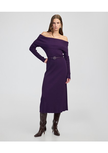 Omzu Açık Triko Elbise IW6250002202017 fiyatları