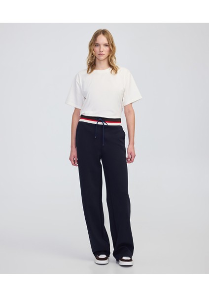 Kontrast Elastik Bel Pantolon IW6250003217015