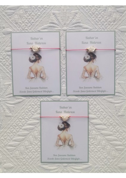 72 Adet Kişiye Özel Gül Inci Model Düğün Nikah Nişan Söz Kına Hatırası Dağıtmalık Hediyelik Bileklik modelleri