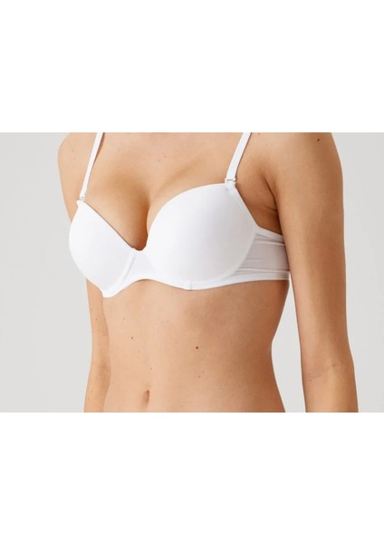 Kadın Beyaz Balenli Desteksiz Dolgusuz Micro Sütyen fiyatları