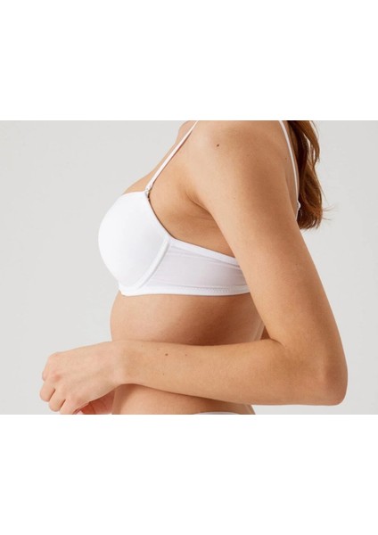 Kadın Beyaz Balenli Desteksiz Dolgusuz Micro Sütyen modelleri
