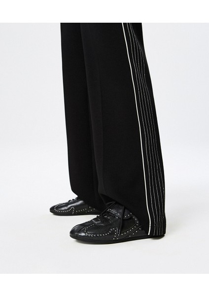 Trok Baskılı Deri Görünümlü Sneaker TW6250062014001 fiyatları