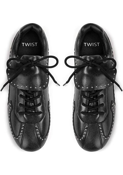 Trok Baskılı Deri Görünümlü Sneaker TW6250062014001 fırsatları