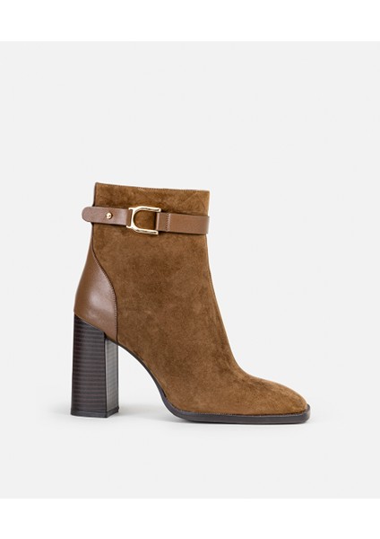 Metal Tokalı Topuklu Deri Bot IW6250034021074
