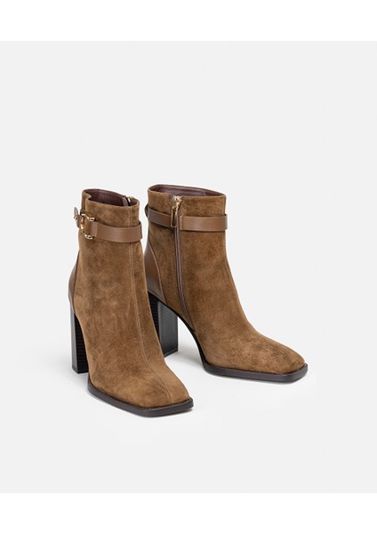 Metal Tokalı Topuklu Deri Bot IW6250034021074 modelleri