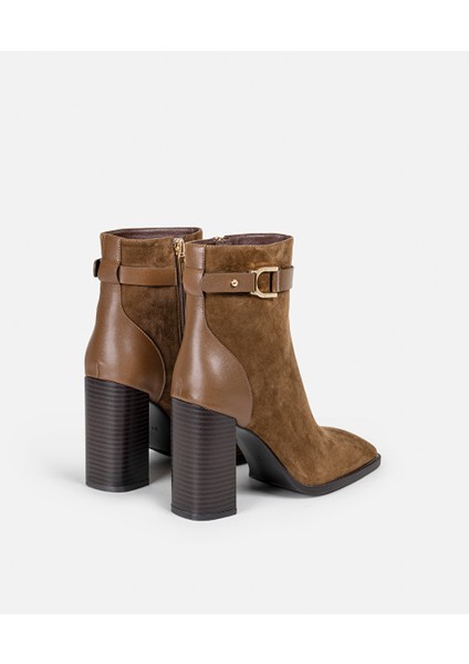 Metal Tokalı Topuklu Deri Bot IW6250034021074 indirimleri