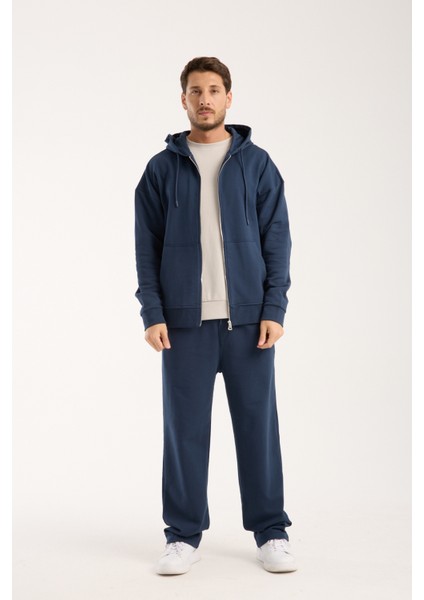%100 Pamuk Erkek Oversize Fermuarlı Kapüşonlu Sweatshirt | Bol Kesim Hoodie indirimleri