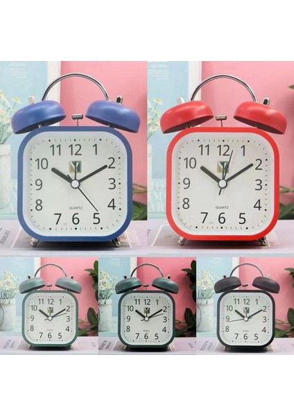 Kare Tasarımlı Işıklı Alarmlı Masa Saati
