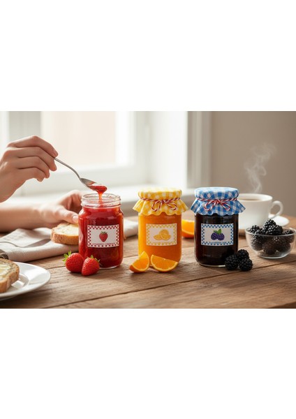 Kavanoz Kapağı Örtüsü – Pötikare Desenli, Hediyelik ve Dekoratif Mavi/Sarı/Kırmızı fiyatları