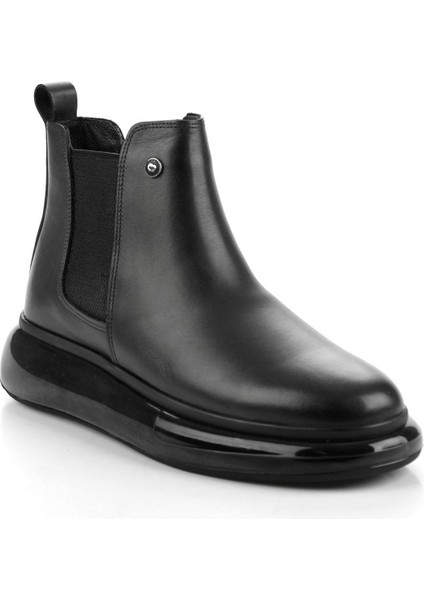 Siyah Hakiki Deri Erkek Bot & Bootie E02401080641 fiyatları