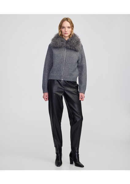 Çıkarılabilir Suni Kürk Yakalı Ceket IW6250005104005 fırsatları