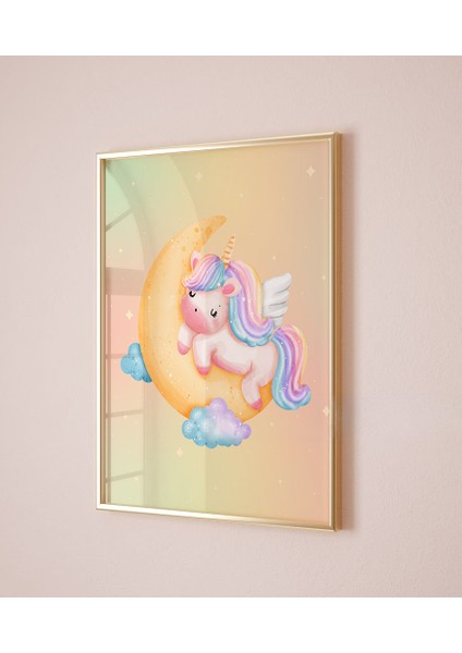 (Çerçevesiz) Çocuk Odası Unicorn Çerçevesiz 3'lü Poster Seti | Modern Stil Minimal Duvar Dekoru modelleri