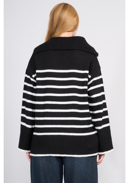 Çetinkaya Fithit 2137 Kadın V Yaka Akrilik Yırtmaçlı Triko Kazak Siyah fırsatları