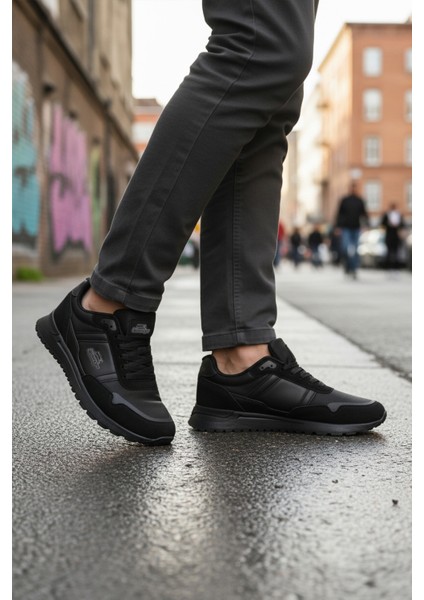 Siyah Bağcıklı Cilt Erkek Spor Ayakkabı Optica M modelleri