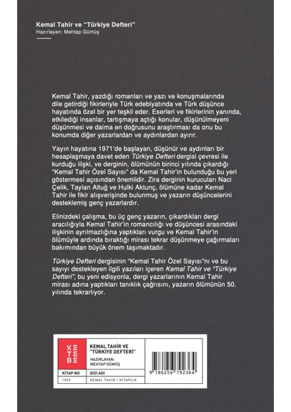 Kemal Tahir ve “Türkiye Defteri” - Mehtap Gümüş fiyatları