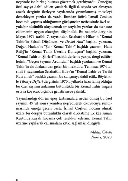 Kemal Tahir ve “Türkiye Defteri” - Mehtap Gümüş