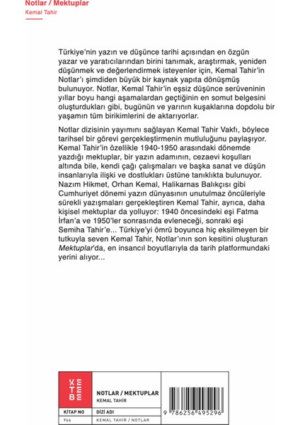 Notlar - Mektuplar - Kemal Tahir fiyatları