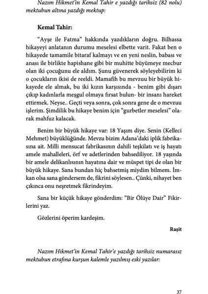 Notlar - Mektuplar - Kemal Tahir