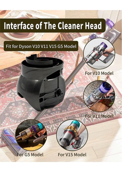 Dyson V10 V11 V15 Elektrikli Süpürge Aksesuarları Için 100W V-Toplu Tekerlek Doğrudan Tahrikli Emiş Başlığı Konnektör Adaptörü (Yurt Dışından) fırsatları