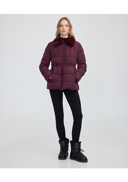 Suni Kürk Yakalı Kapitone Mont IW6250012072035 modelleri