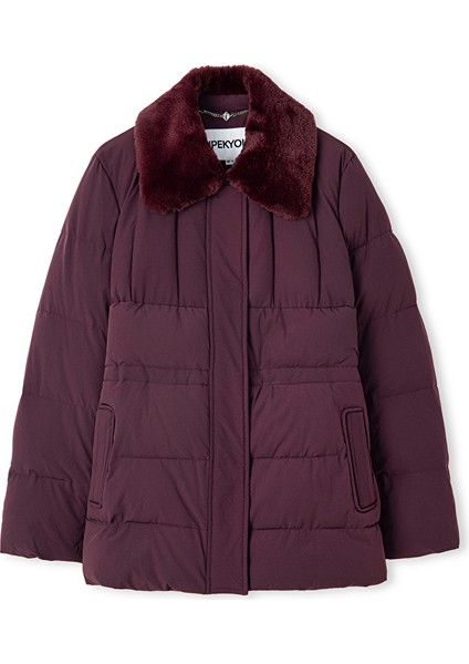 Suni Kürk Yakalı Kapitone Mont IW6250012072035 indirimleri