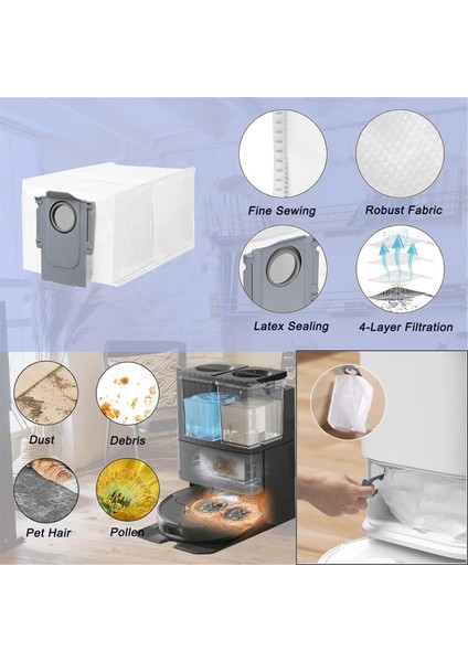 Q Revo S, Qevo Pro, Qrevo Maxv Robot Süpürge, Aksesuar Seti Fırça Filtre Paspas Torbaları Için Yedek Parçalar (Yurt Dışından) fırsatları